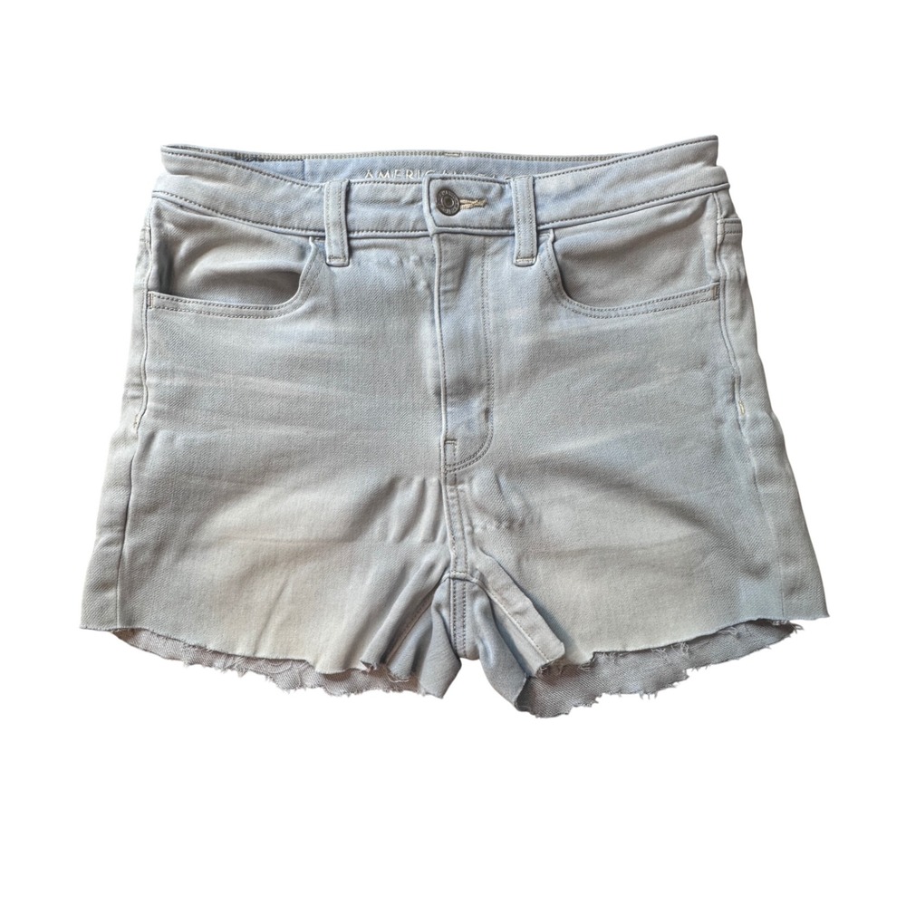 American Eagle Shorts Womens 6 Blue Super Mid-Rise Jegging Cut Off Super Stretch